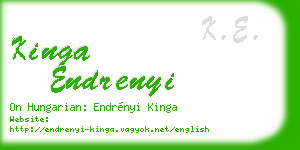 kinga endrenyi business card